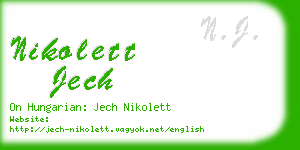 nikolett jech business card